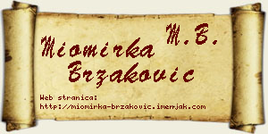 Miomirka Brzaković vizit kartica